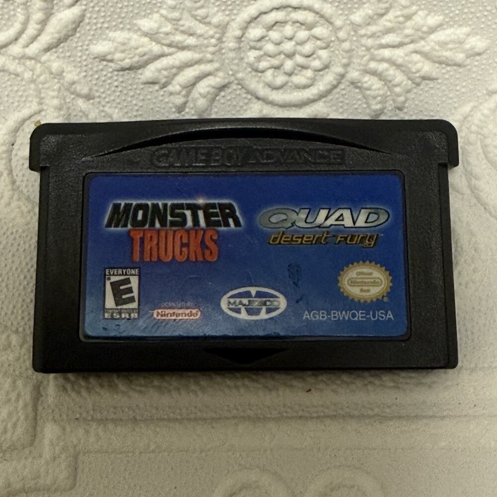 GBA MONSTER TRUCKS/QUAD DESERT FURY NINTENDO GAMEBOY ADVANCE